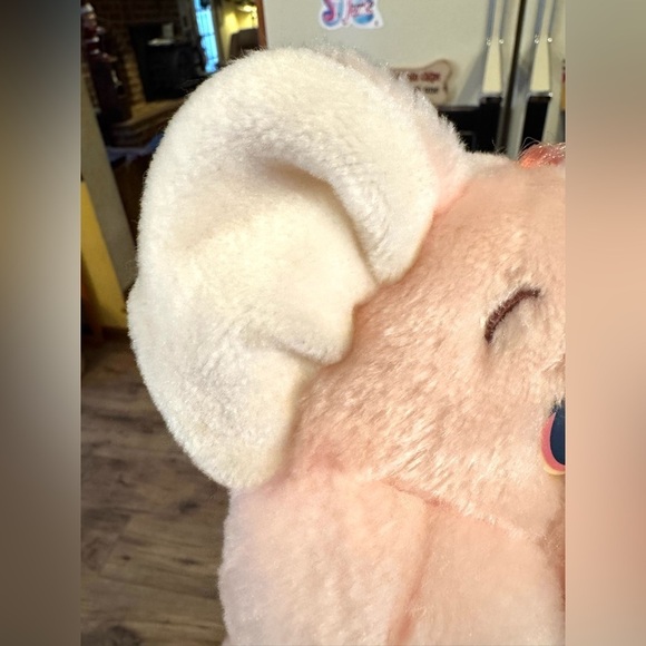 VTG 1984 Care Bears Cousin Lotsa Heart Pink Elephant Plush Stuffed Animal 13” - Picture 7 of 11